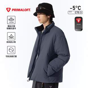 RESTICK「暖屿」133G黑标P棉立领棉服外套冬季加厚夹克棉衣短款男