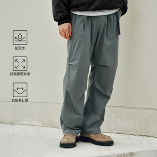休闲长裤 男秋季 25AW通勤户外弹力抗皱强防泼水双褶伞兵裤 RESTICK