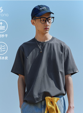 RESTICK Sorona索罗娜冰川凉感短袖T恤 速干抗菌多色情侣五分袖