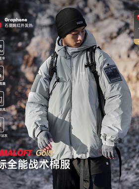 RESTICK「战隼」军事风170G金标P棉棉服外套冬季PrimaLoft防寒服
