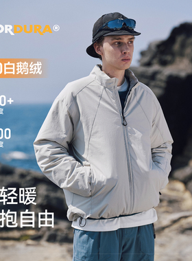RESTICK「班班DW」90白鹅绒CORDURA极简立领羽绒服夹克外套男冬季
