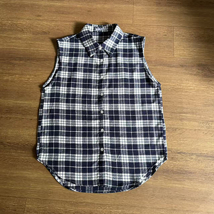 MOST JIA蓝色格子衬衣假领子假领衬衣领假衣领装饰领子假衬衫