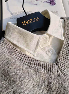 儿童磨毛白色假领子领子衣领百搭韩版假领童衬衫领