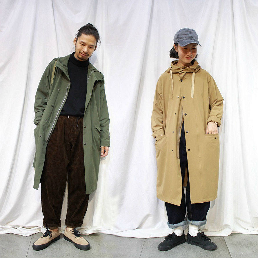 春秋新款日系宽松连帽防水户外轻薄款风衣男女中长款情侣外套