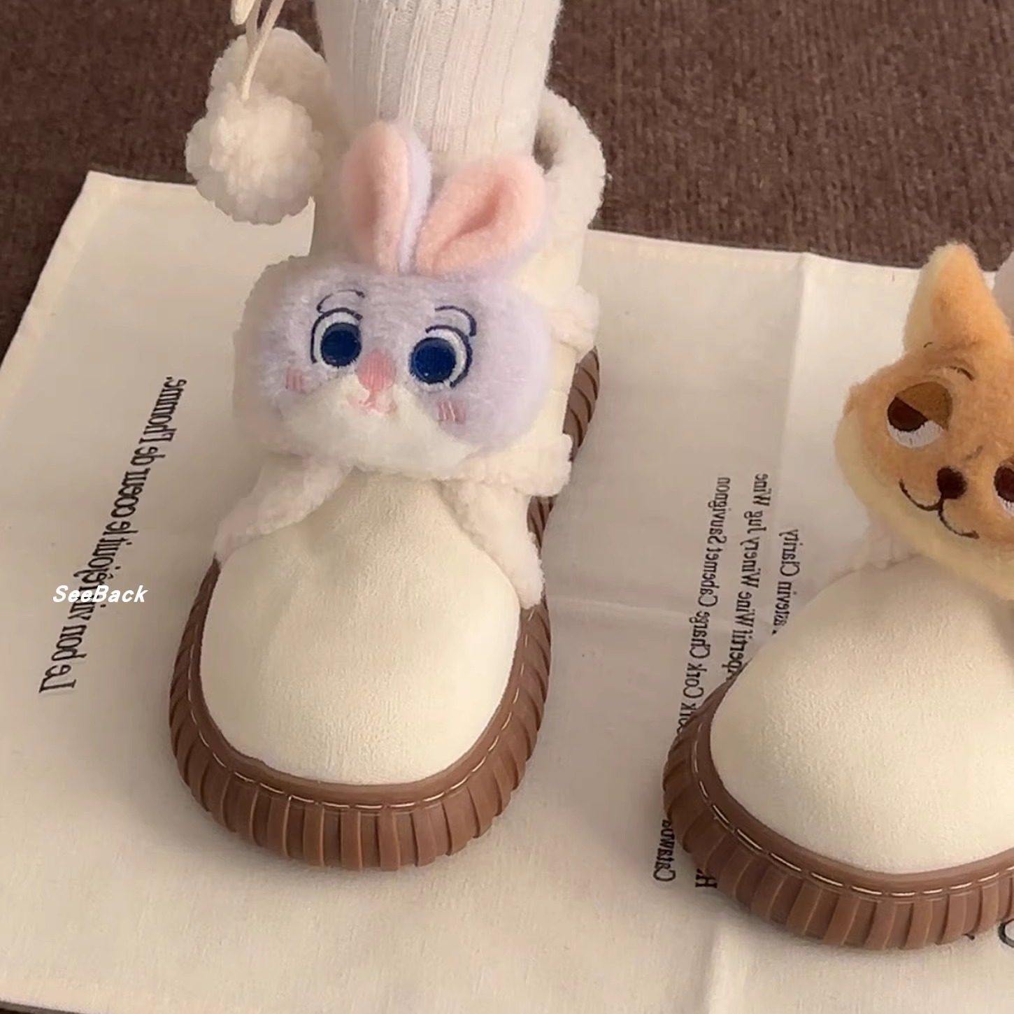 朱迪尼克保暖厚底雪地靴女2025冬季新款皮毛一体圆头休闲短筒棉鞋,女鞋,时尚雪地靴,淘宝优惠券,粉丝福利购,淘宝优惠卷