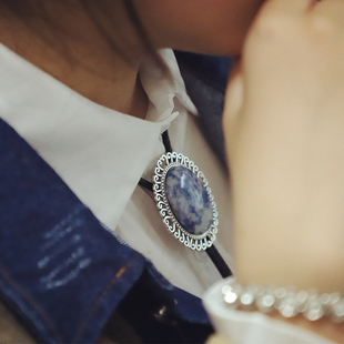 BOLO 氛围感十足 波洛领带男 蓝纹石大款 TIE西部牛仔风 复古宫廷款