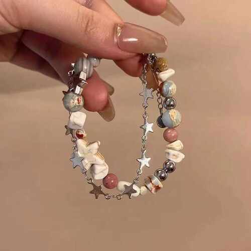 通用混合材质未镶嵌时尚星星手链