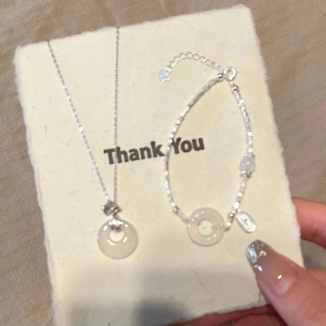 2025年新款碎银平安扣小众感手链