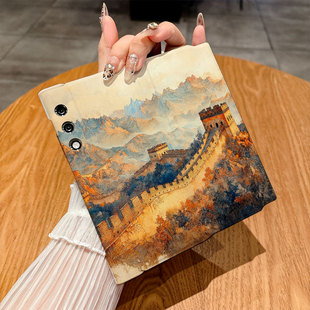 适用荣耀Vpurse手机壳Magicv2 Magicv5翻盖皮套Magicvs个性 Magicvs3插画Magicvs至臻版 防摔Magicv3 Magicvs2