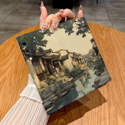 适用荣耀Vpurse手机壳Magicv3/Magicv2/Magicvs2翻盖皮套Magicv5插画Magicvs保护套Magicvs至臻版防摔个性潮