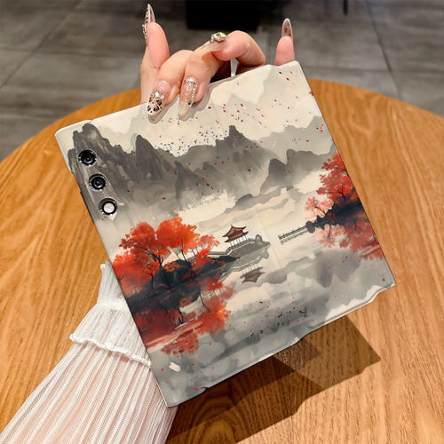 适用荣耀Vpurse手机壳Magicvs/Magicv2至臻版/Magicv5翻盖皮套Magicv3仿皮Magicv2插画Magicvs2彩绘Magicvs3