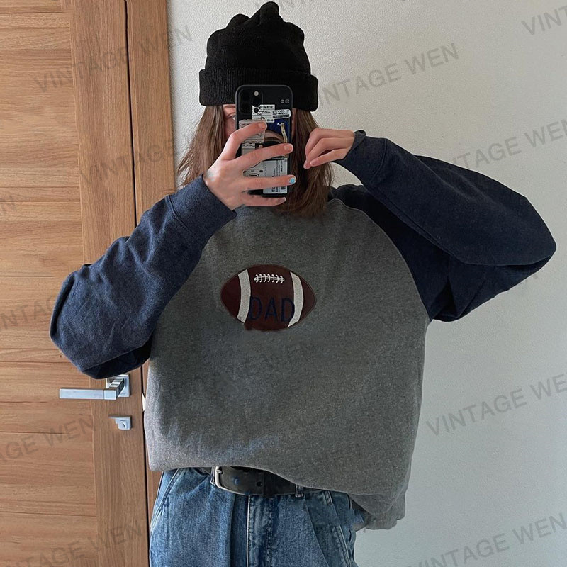 VintageWen美式复古深灰插肩袖卫衣女欧美秋冬薄款长袖T恤上衣,女装/女士精品,卫衣/绒衫,淘宝优惠券,粉丝福利购,淘宝优惠卷