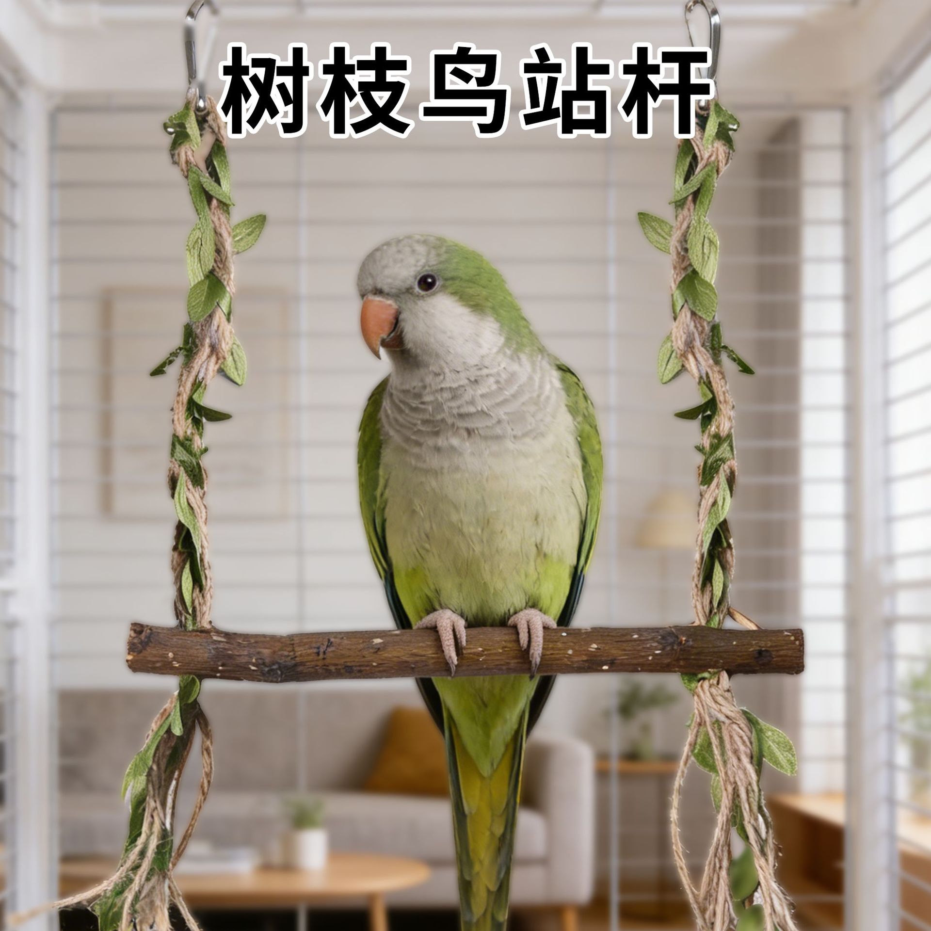 小鸟玩具鹦鹉秋千鸟站架树枝图片