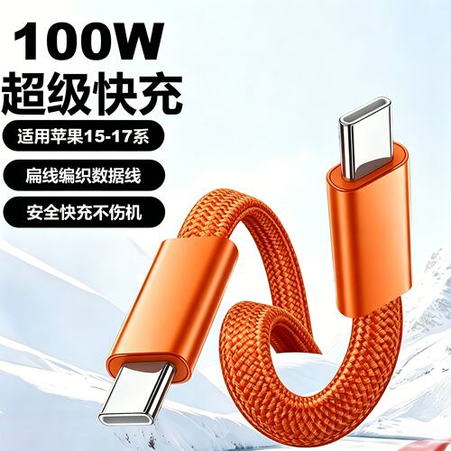 双TypeC100W扁线编织数据