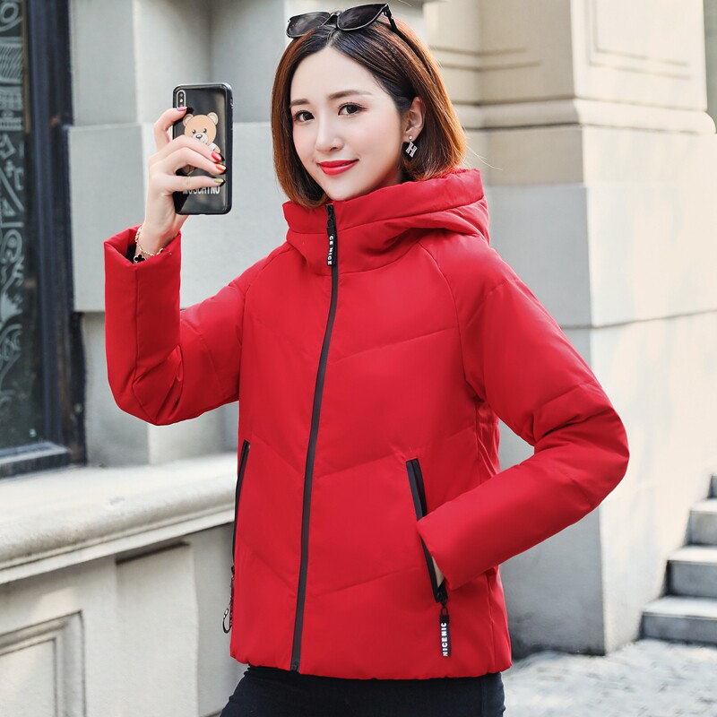 短款羽绒服女韩版时尚修身连帽百搭保暖冬季新款白鸭绒女装外套