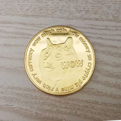 新神烦狗头像纪念章dogecoin网红狗狗币doge表情镀金币硬币幸运币