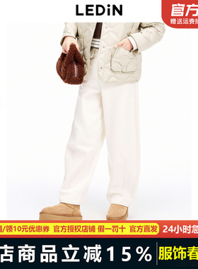 【商场同款】乐町系带洗水牛仔气球裤24年冬季新款C2HAE4218