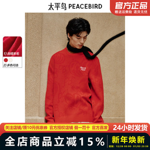 男针织衫 太平鸟男装 暗纹肌理羊毛衫 新款 BAEBF1188 休闲毛衣25春季