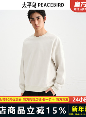【商场同款】太平鸟男装 2025年秋季新款宽松圆领卫衣男B1CRF3413
