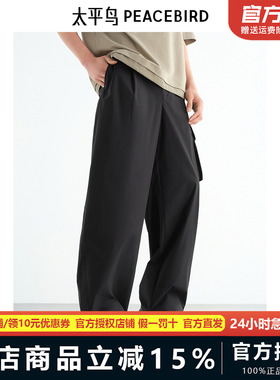 舒柔特太平鸟男装休闲裤25夏季新薄款直筒工装宽松阔腿BBGLF212G