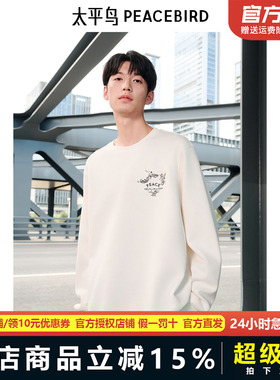 【商场同款】太平鸟男装 2024年秋季新款圆领套头卫衣男B1CRE3209
