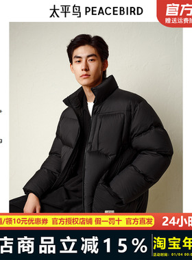 95%进口鸭绒太平鸟男装羽绒服24年冬新款保暖防寒面包服BAACE422Y