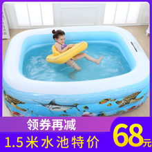 夏季婴儿宝宝家用游泳池小孩小游泳池小型折叠充气加厚儿童戏水池