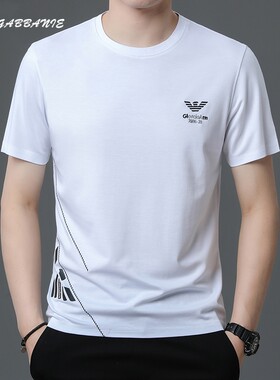 正品意大利圆领男士短袖t恤