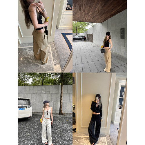 EASE 好面料好版型 莱赛尔亚麻挺括垂感直筒中低腰休闲西裤3色