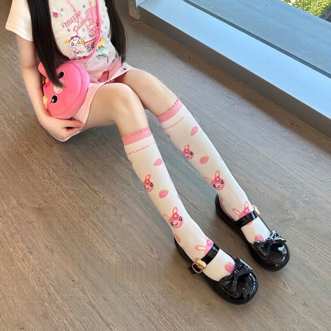 日系卡通可爱少女洛丽塔中筒袜女粉色jk小腿袜软妹学生女儿袜子,女士内衣/男士内衣/家居服,中筒袜,淘宝优惠券,粉丝福利购,淘宝优惠卷
