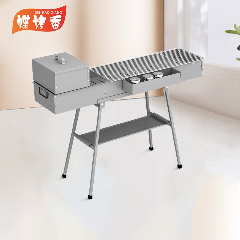 摆摊夜市商用烧烤炉木炭加厚羊肉串手工烧烤架大号碳烤鱼炉烧烤架