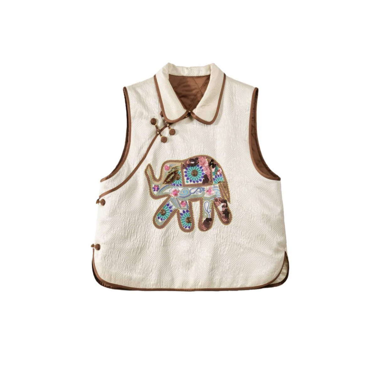 JINYU矜羽【吉象】新中式刺绣厚款马甲秋冬款