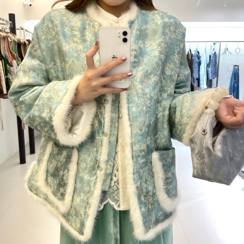 JINYU矜羽 （江雪）新中式夹棉外套冬款上衣女