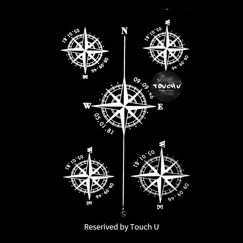 【指南针】两周防水持久草本果汁果冻纹身贴不反光男女洗不掉花臂