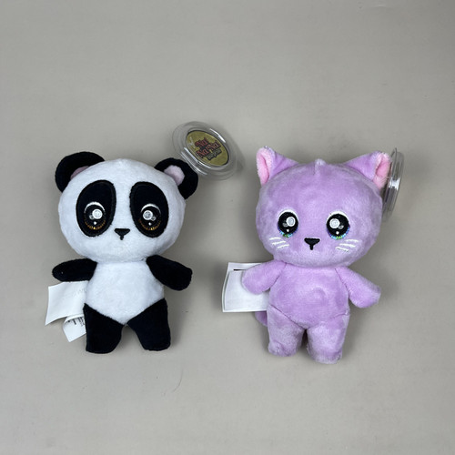 宠物小猫小熊猫可动毛绒玩具