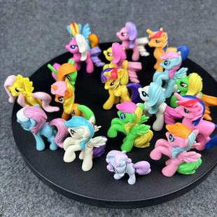 EA1散货彩色小马彩虹小马公仔手办模型摆件玩具儿童礼物瑕疵