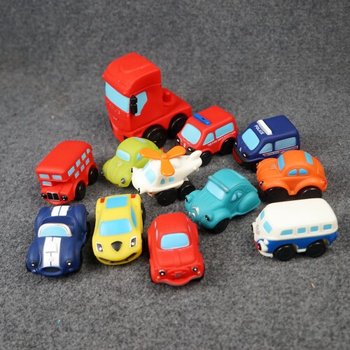 软胶小汽车滑行运动洗澡玩具