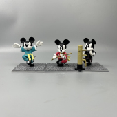 米老鼠功夫手办模型3款 可爱卡通玩具摆件潮玩盲盒 米奇套装