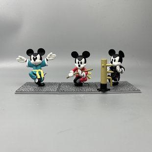 米老鼠功夫手办模型3款米奇套装可爱卡通玩具摆件潮玩盲盒