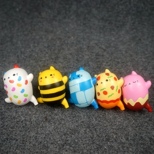 日单可爱小猫咪多款式硬体公仔桌面摆件模玩缺少底座