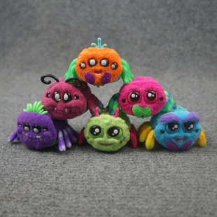 外单创意整蛊玩具植绒蜘蛛无电无功能