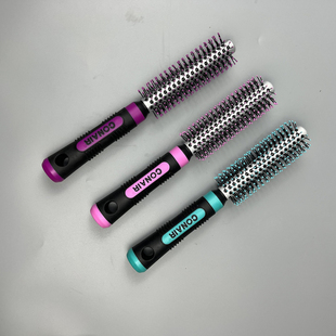 外单小号专业美发梳子快干镂空梳金属卷发梳