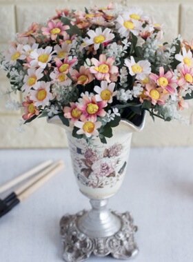 欧式仿真波斯菊婚庆塑料花