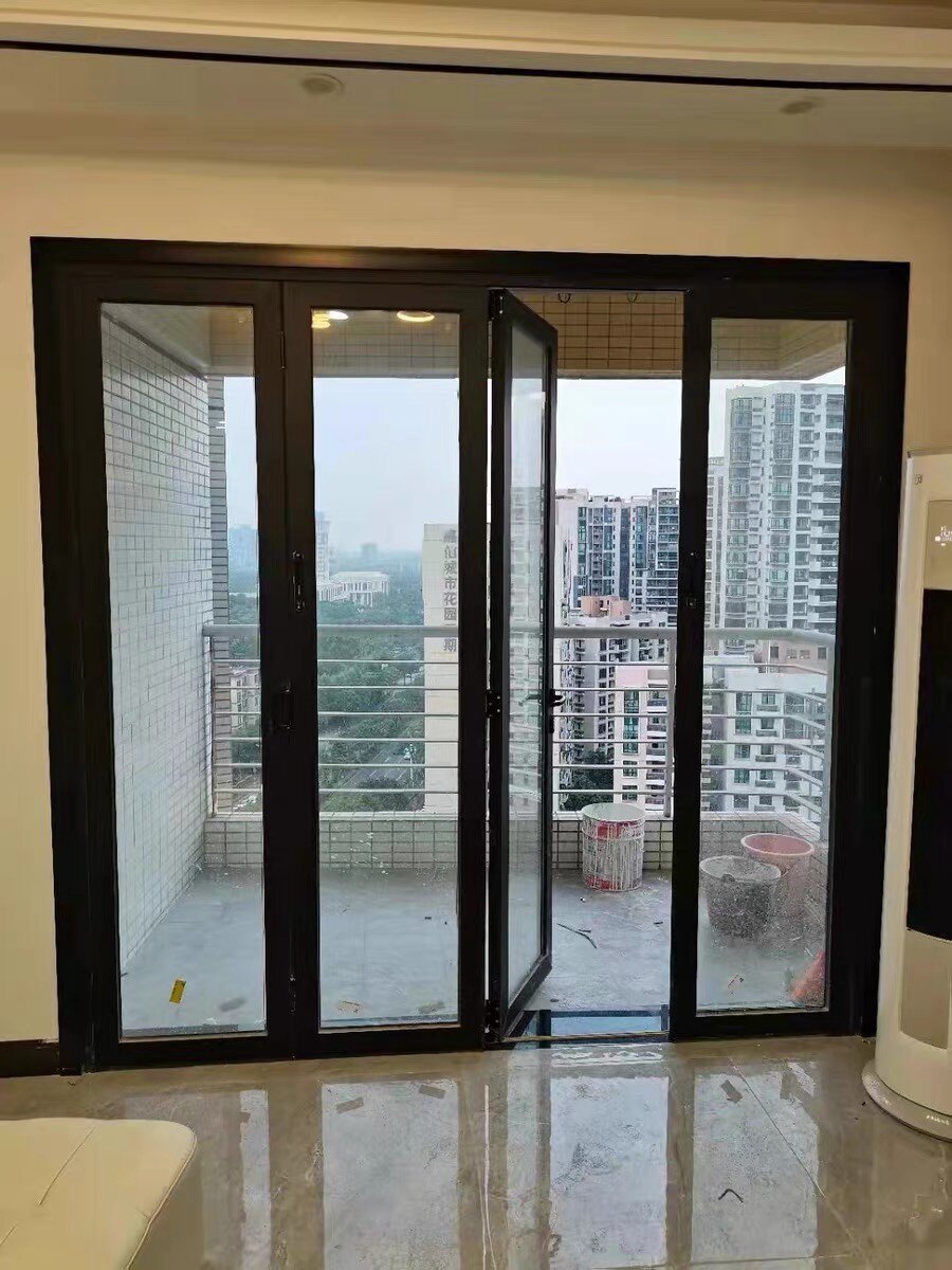 铝合金折叠推拉门阳台客厅隔断洗车房车库商铺 中型网红大折叠门