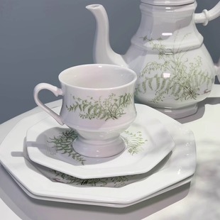 「VTulip」德国Gallo 1980s vintage中古六角咖啡杯碟茶壶餐盘