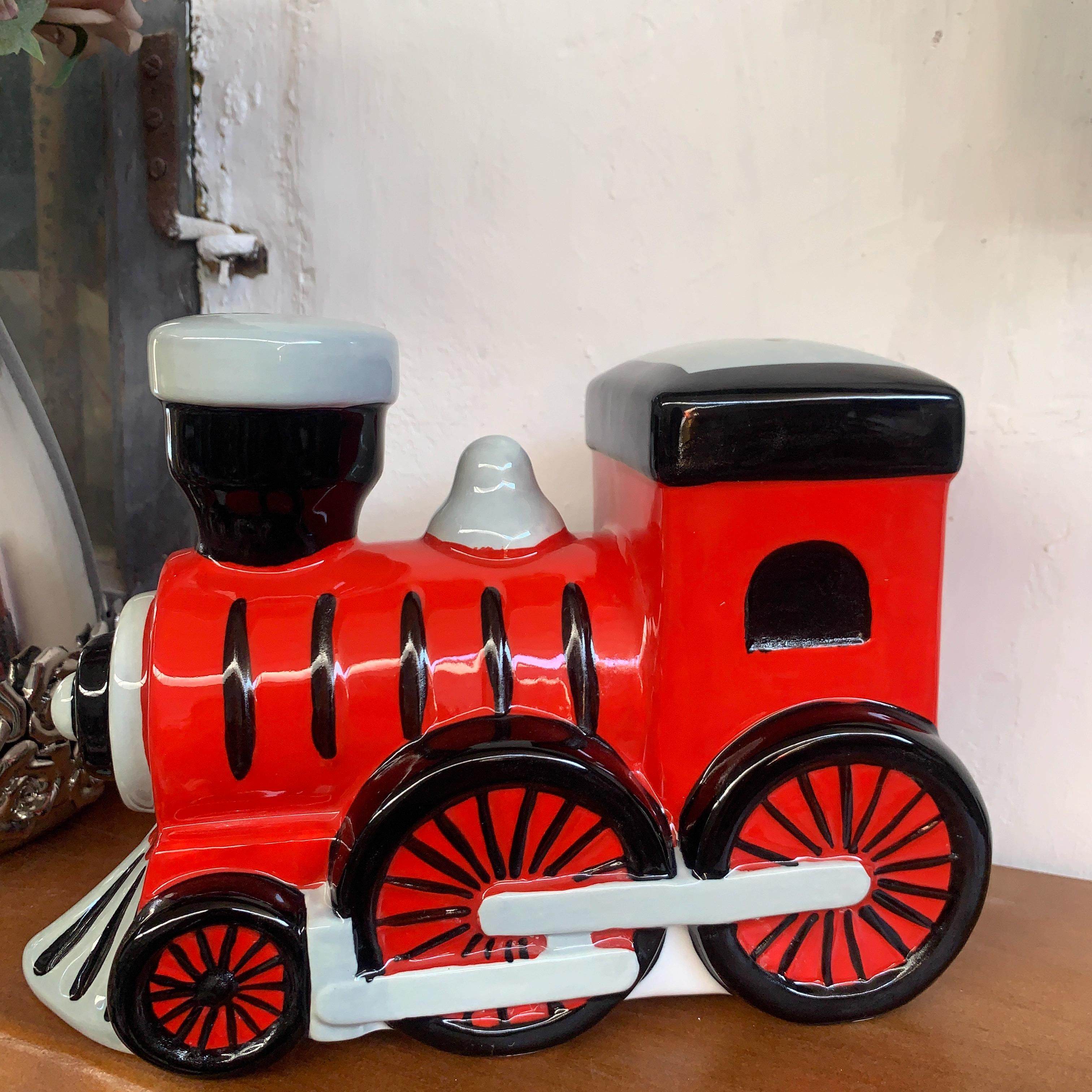 童趣可爱火车存钱罐出口外贸纯手绘复古乡村外贸陶瓷儿童车存钱罐,家居饰品,装饰摆件,淘宝优惠券,粉丝福利购,淘宝优惠卷