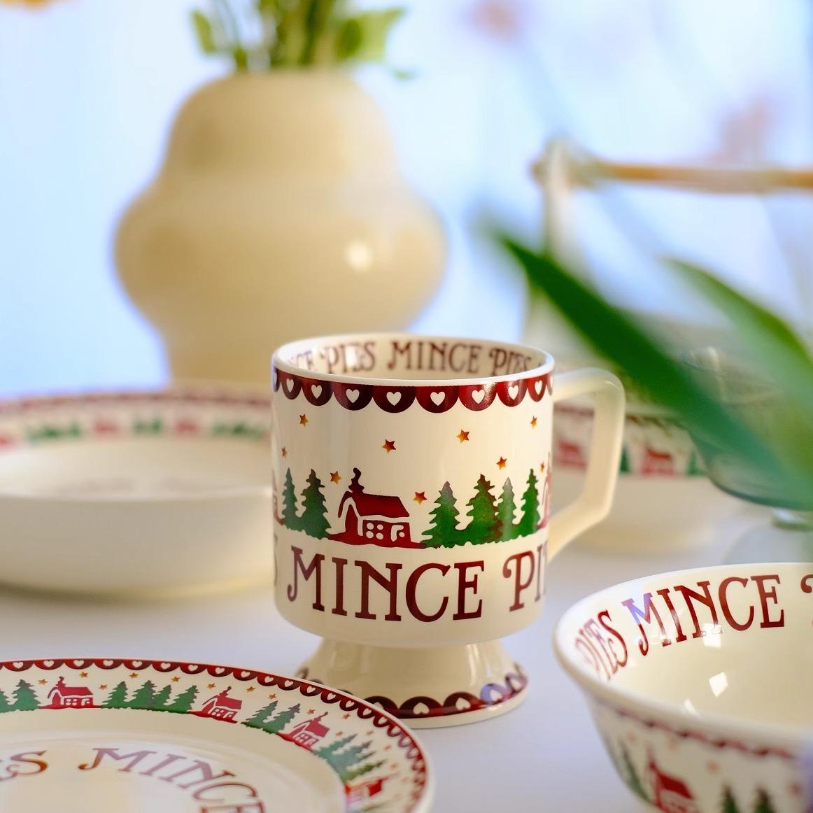 碗盘碟杯子套装圣诞节实用礼物氛围仪式感西餐具陶瓷器微波炉加热