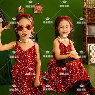 复古港风八十90年代六一幼儿园舞台走秀女童模特比赛表演出服装潮