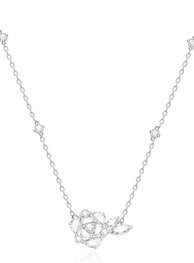 纯银玫瑰之约项链轻奢小众设计高级感时尚不掉色锁骨链情人节礼物