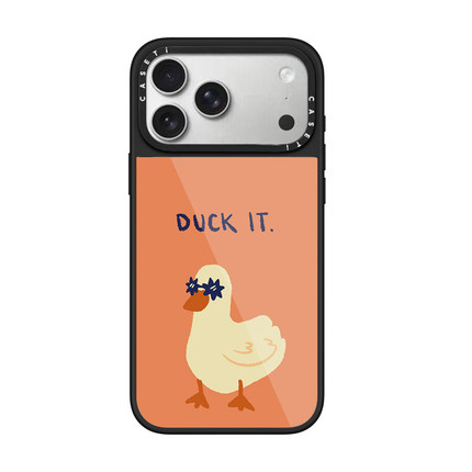 CASE联名晶釉橙色小黄鸭金属樱桃适用iPhone17ProMax壳苹果16Pro 15 14 13 12磁吸MagSafe保护套华强北C家